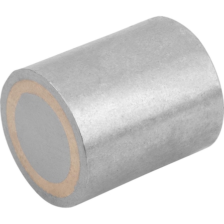 Magnet Deep Pot Magnet, Round H=30, D=25, Alnico, Comp:Steel